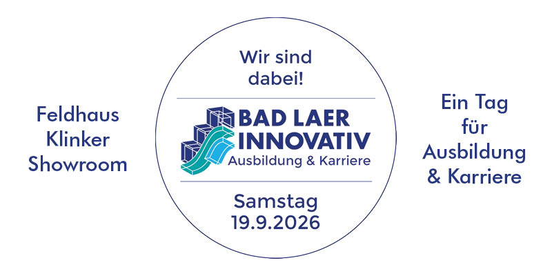 Hinweisbanner für den Innovationstag am 19.09.2026 bei Feldhaus Klinker.